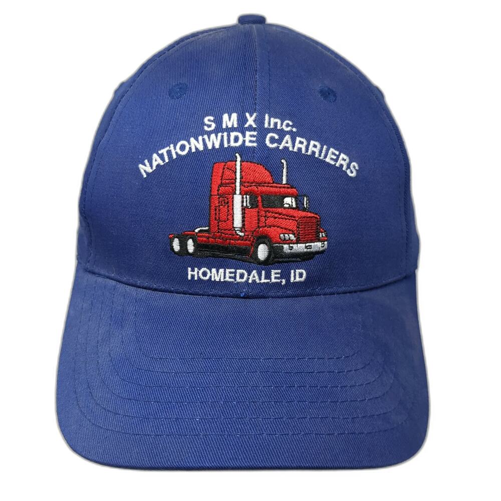 K-Products Snapback Blue Hat One Size SMX Inc Nationwide Carriers Semi Truck ID